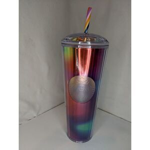 Limited Edition 2021 Pride Rainbow‎ Starbucks 24oz Cup With Straw